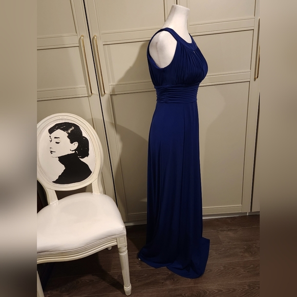 COPY - Blue Formal Maxi Halter Top Gown - Picture 3 of 7